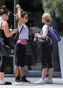 Brittany Snow & Vanessa Hudgens - outside SoulCycle in LA 08/15/13