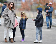 Keri Russell and Matthew Rhys take the family out for a Sunday stroll in Brooklyn - April 8 2018
