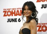 Emmanuelle Chriqui shows cleavage at the movie premiere of You Don't Mess with the Zohan